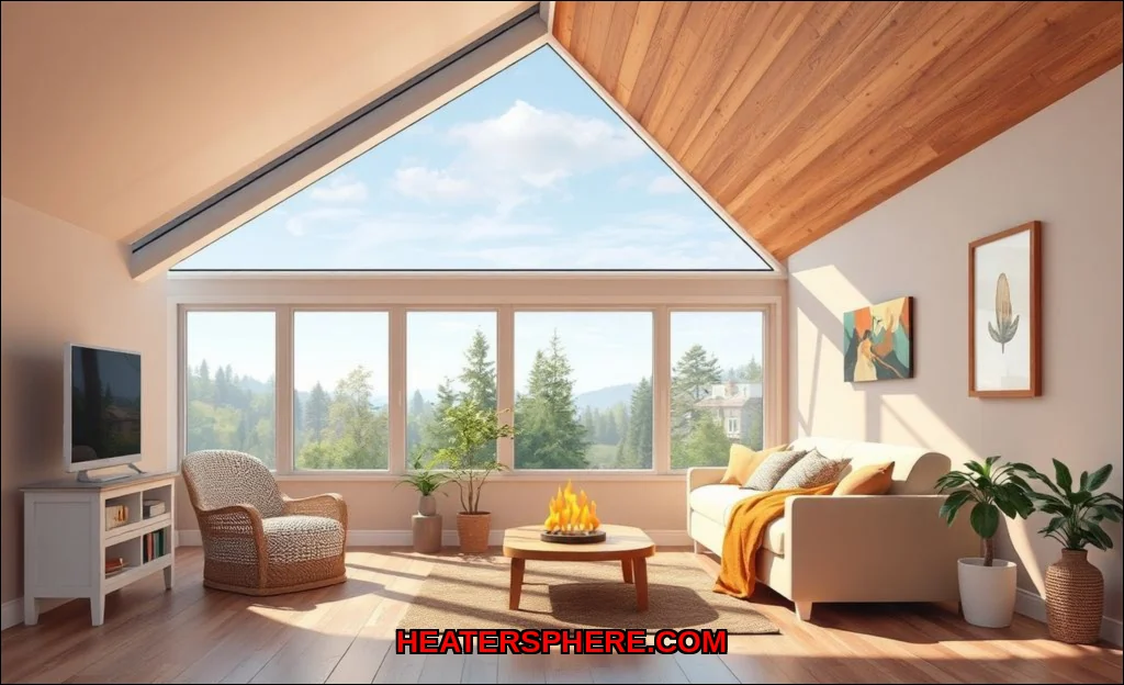 Clean vector illustration of heating tips for room