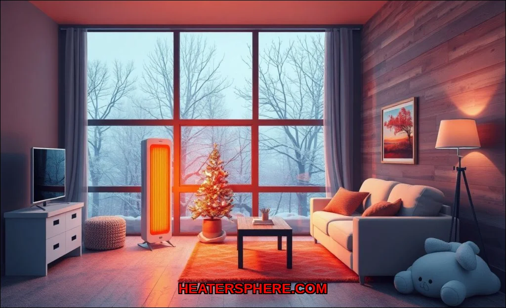 Clean vector illustration of how infrared heaters 