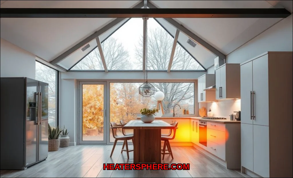 Clean vector illustration of heat a kitchen extens
