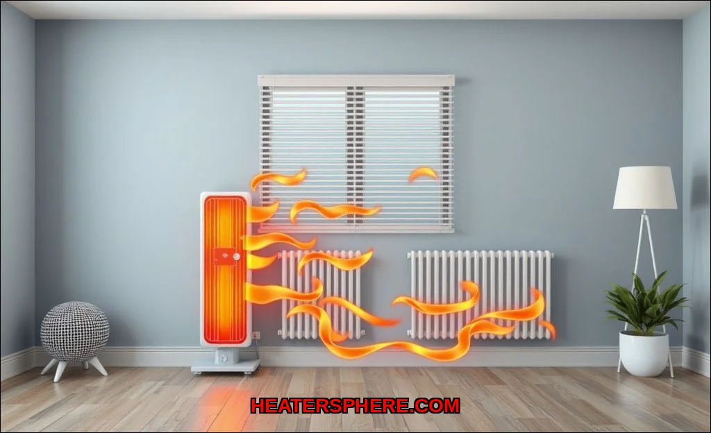 Clean vector illustration of heat a room with no c