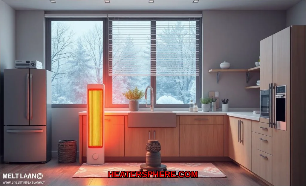 Clean vector illustration of which heater warms a 