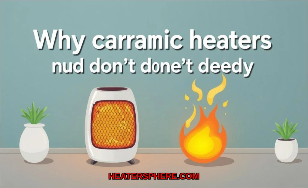 Clean vector illustration of why ceramic heaters f