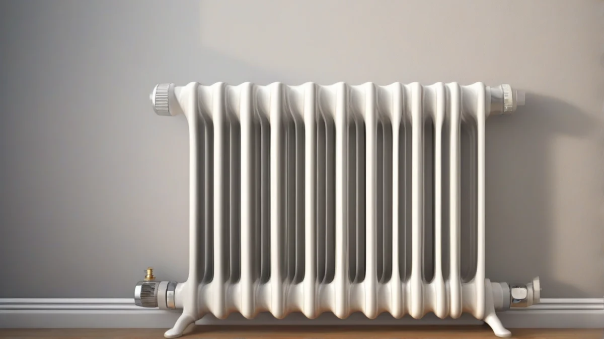 an oil-filled radiator heater providing ambient warmth in a room