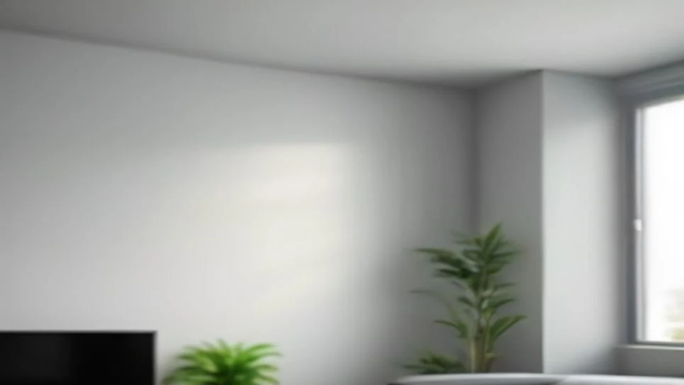 A sleek energy-efficient radiator installed on a wall in a cozy living room
