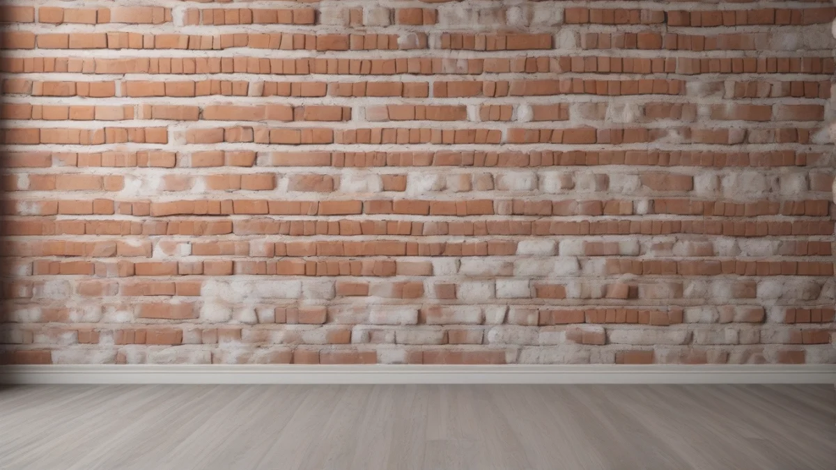 a solid brick wall showing insulation material being applied