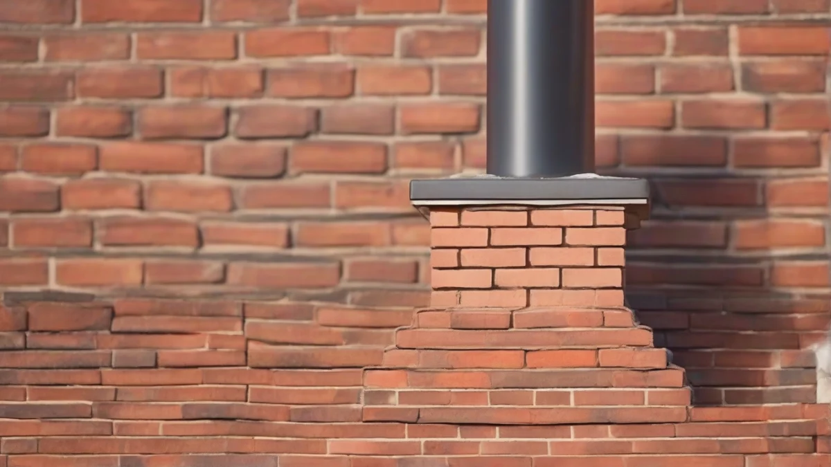 A well-sealed chimney cap atop a brick chimney