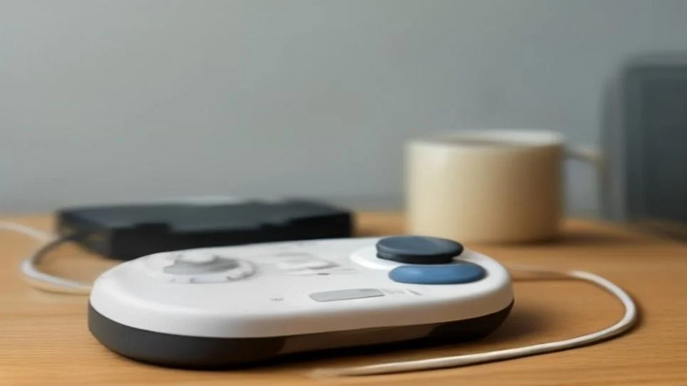 A heating pad controller with temperature settings on a table
