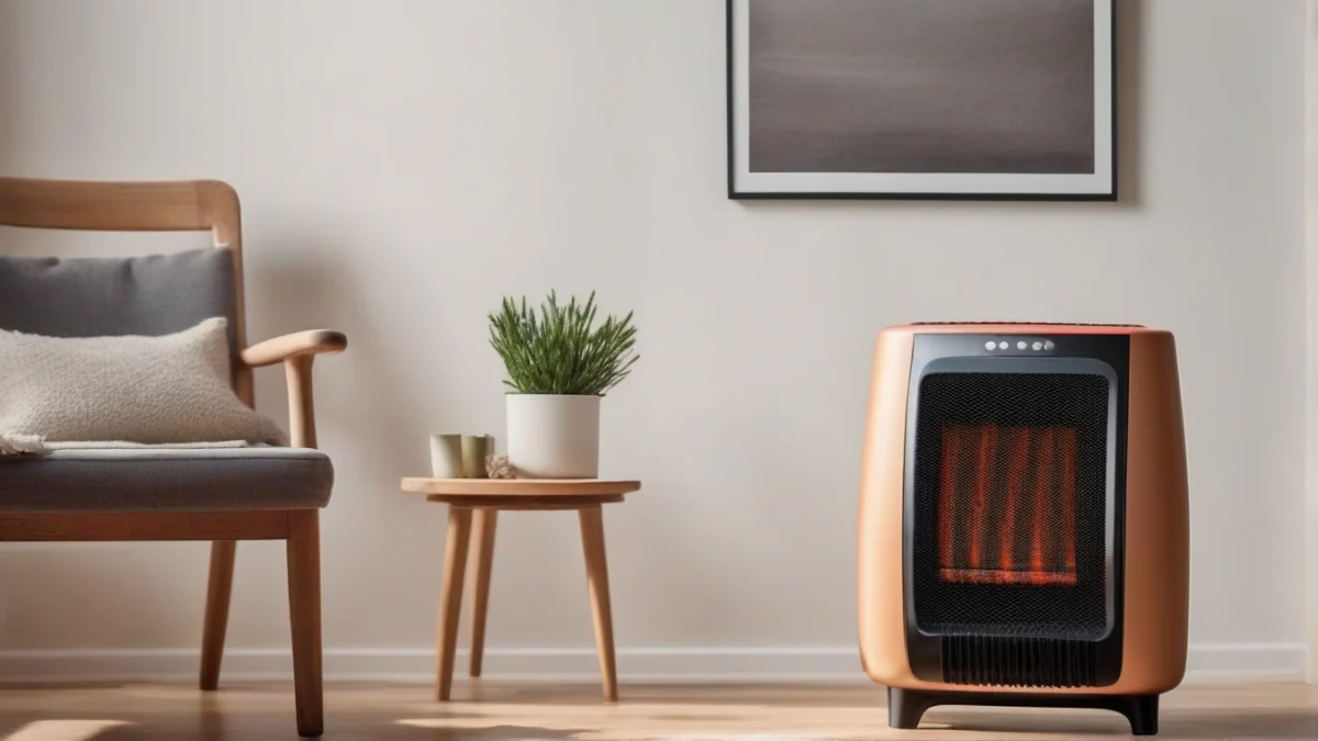 A 1,500 watt space heater on a carpeted floor
