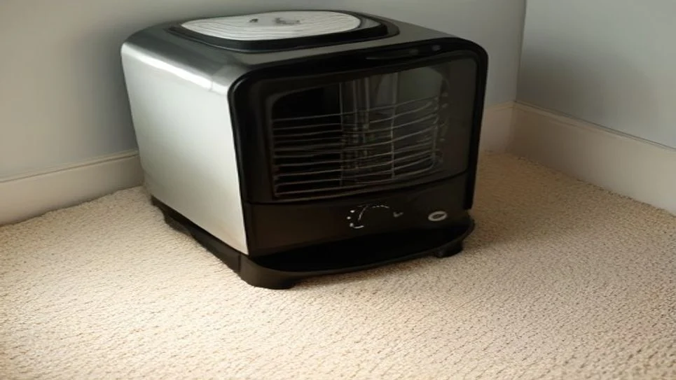 A safe electric space heater designed for nursery use.