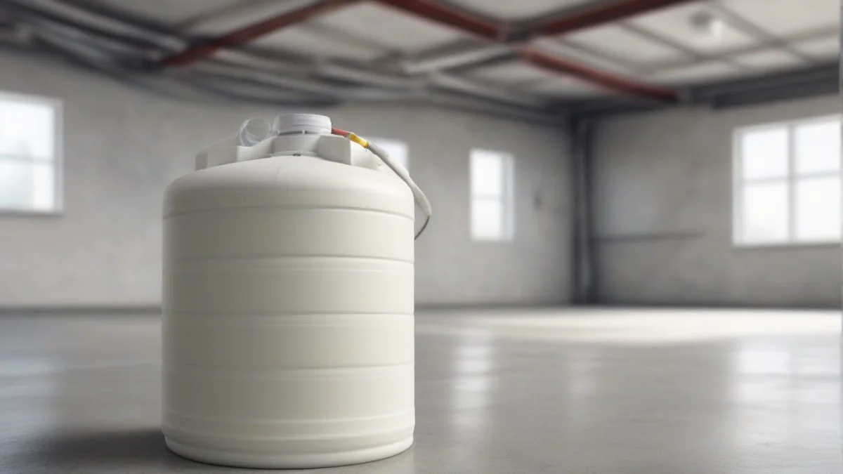 A closed-cell spray foam insulation canister with nozzle attached