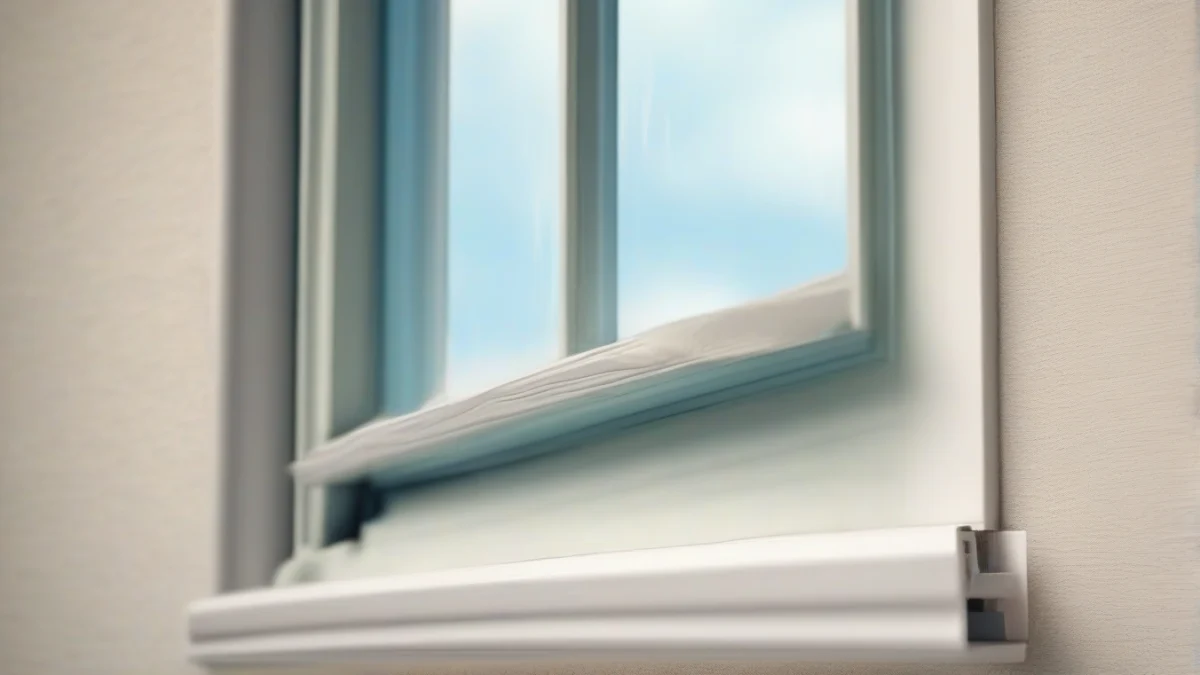 Weather stripping sealing gaps around a closed window