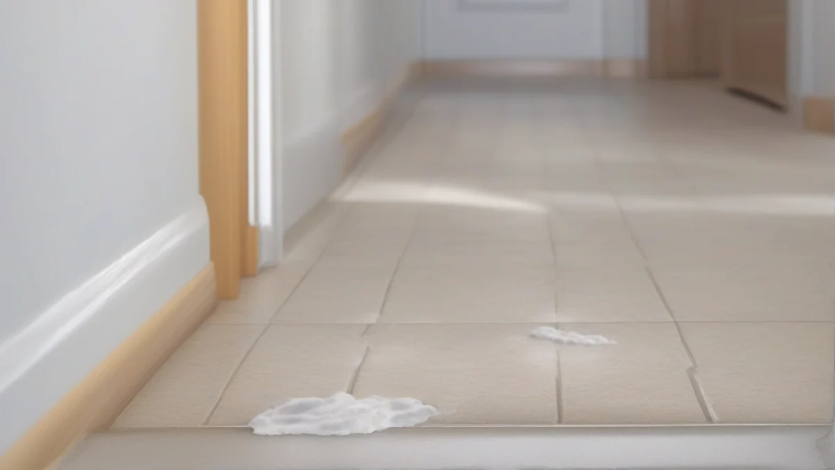 A vent sealed with foam sealant to prevent heat loss