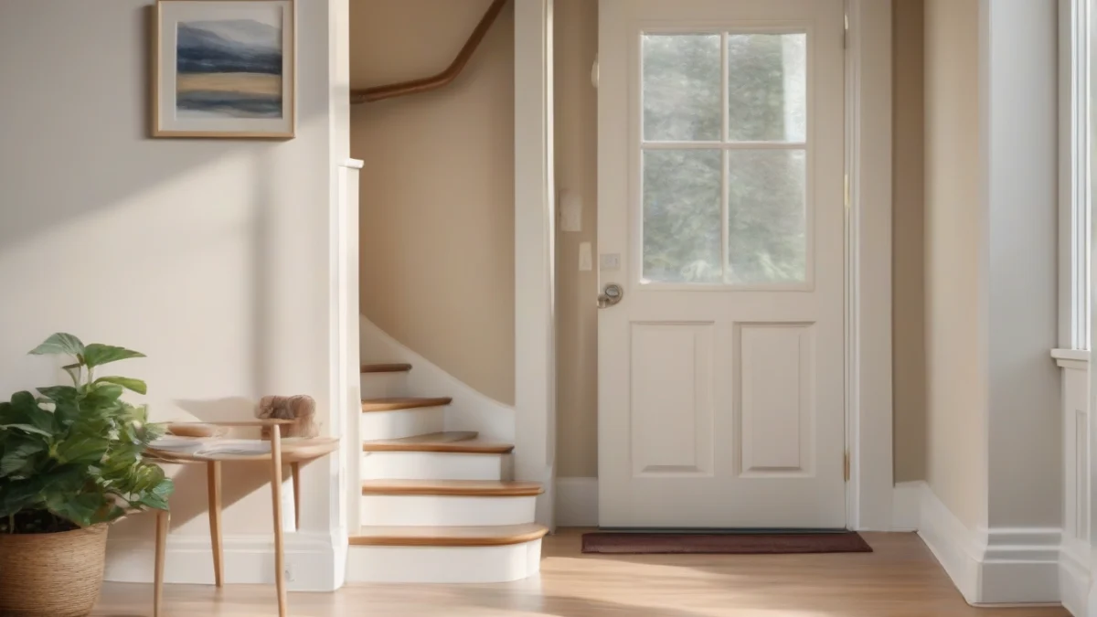 A door with weatherstripping sealing air leaks at the bottom.