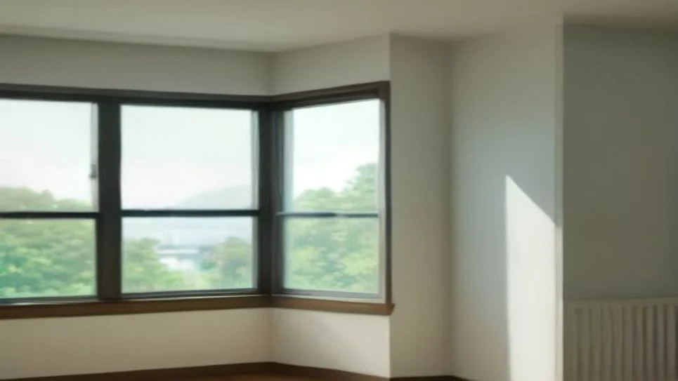 A bay window sealed with weather stripping to block drafts