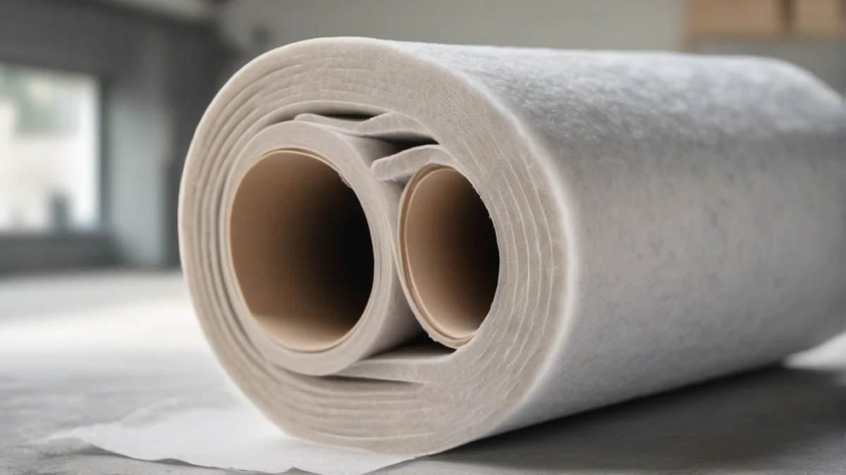 A roll of insulation material ready for installation