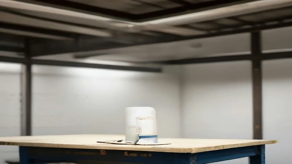 A can of expanding foam sealant for air sealing gaps