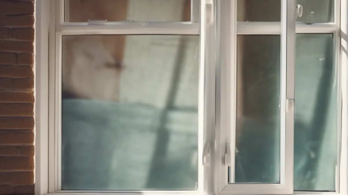 a double-glazed window panel showing the air gap for insulation