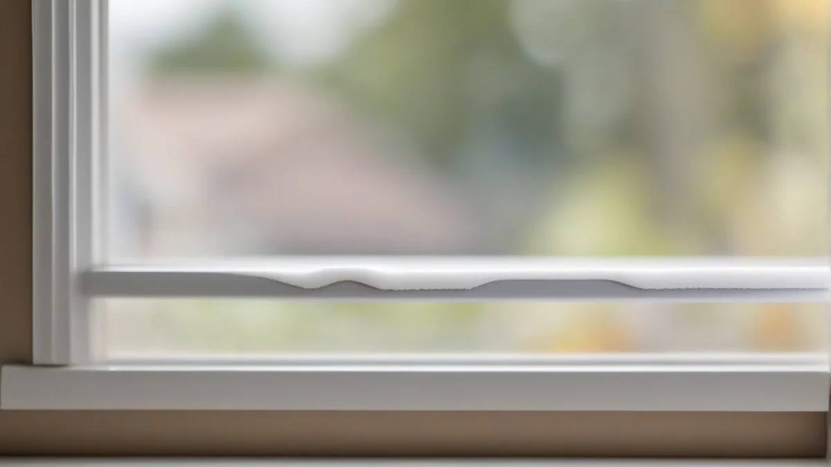 Adhesive foam weatherstrip applied around an unusual window shape