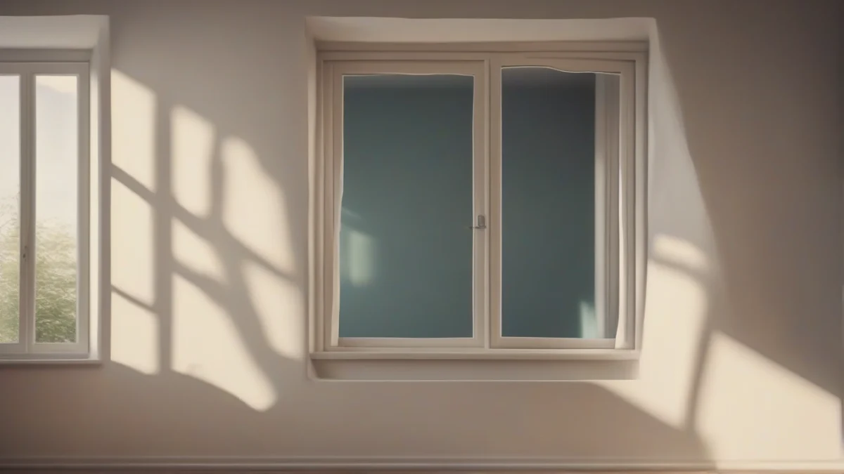 A warped wooden window frame showing gaps and cracks