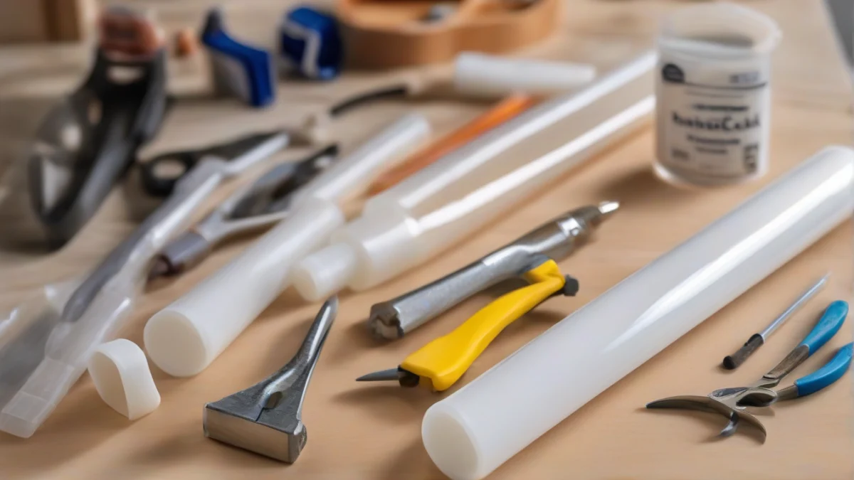 Acrylic latex caulk tube ready for sealing gaps