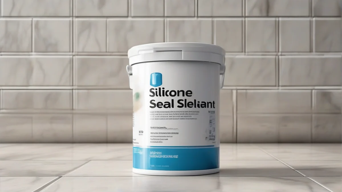 A container of exterior silicone sealant for sealing meter boxes.