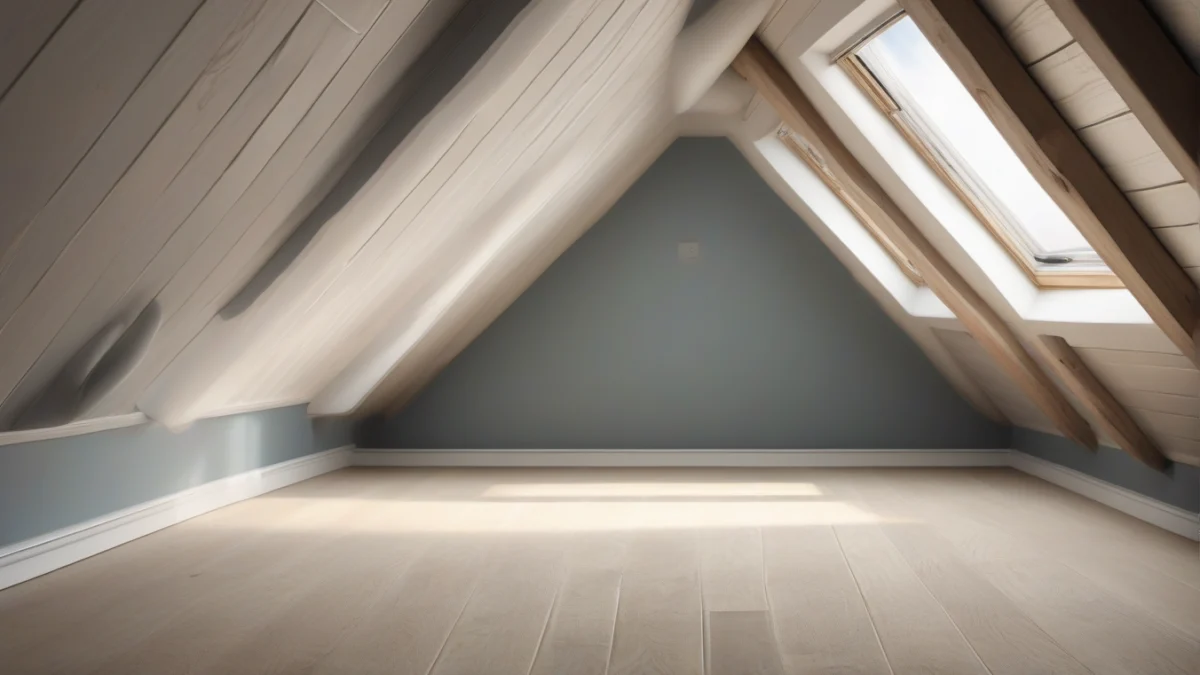 an attic access hatch showing applied weatherstripping around the edges