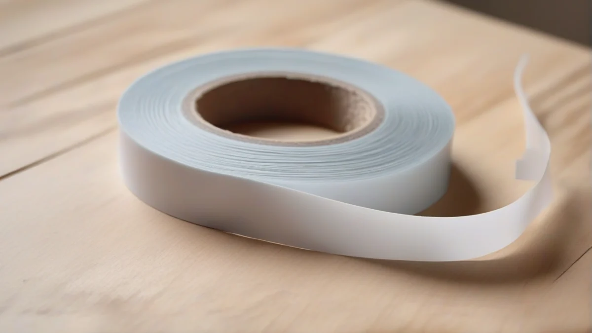 A roll of weatherstripping tape used for sealing windows