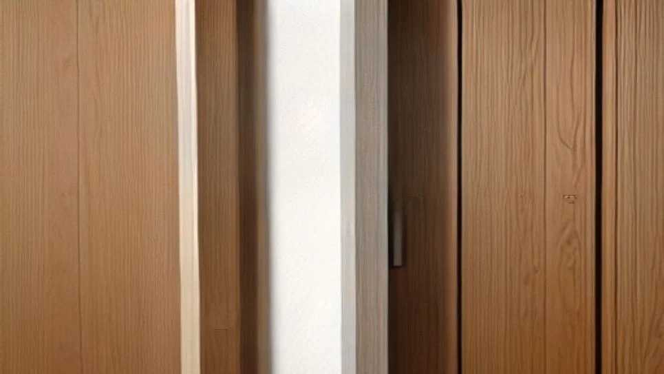 a fabric draft stopper installed at the base of a door