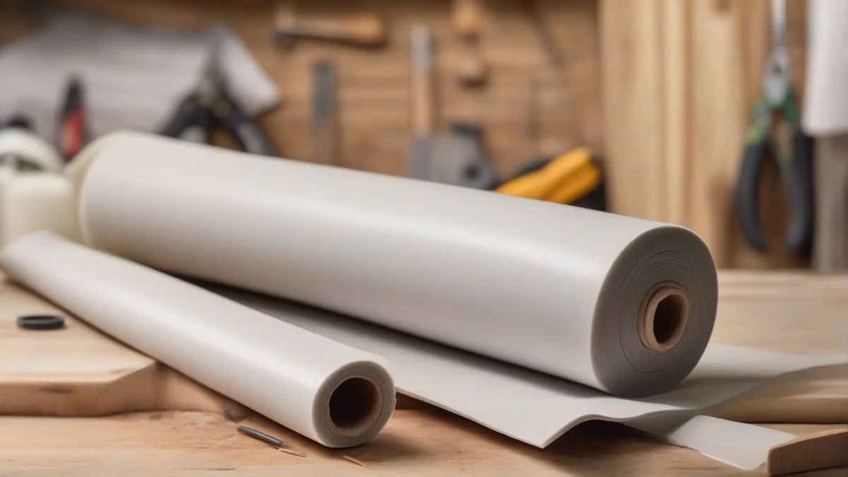 A roll of weatherstripping material ready for installation