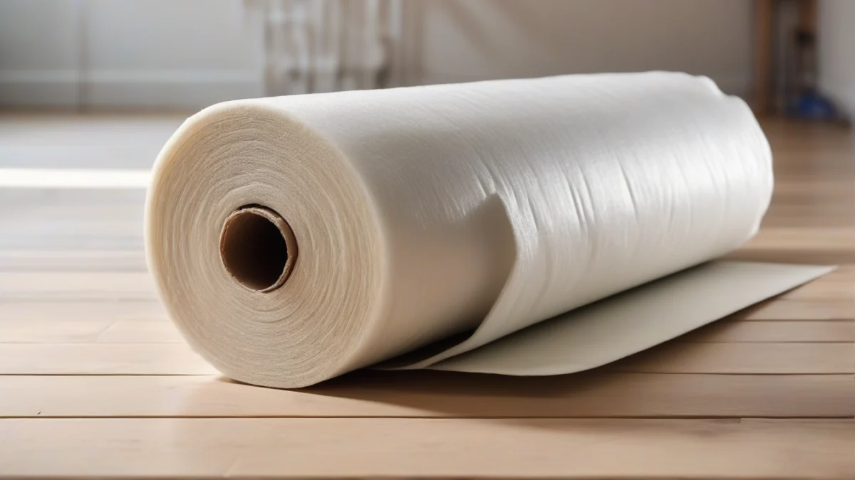 A roll of insulation material ready for installation