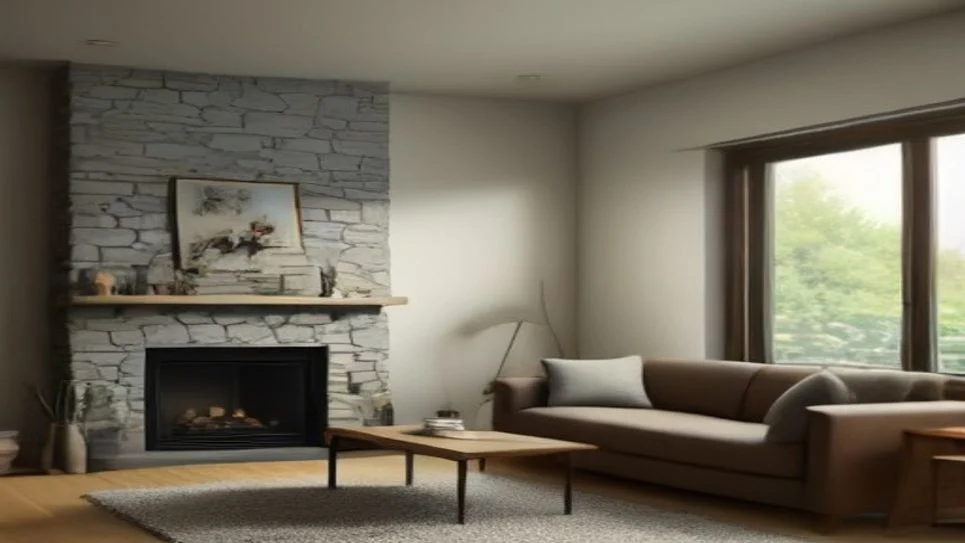a thick stone wall showcasing thermal mass in a living room