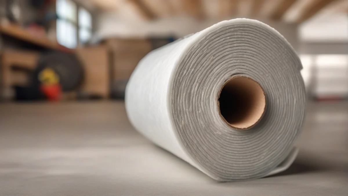 A roll of insulation material ready for installation in a home